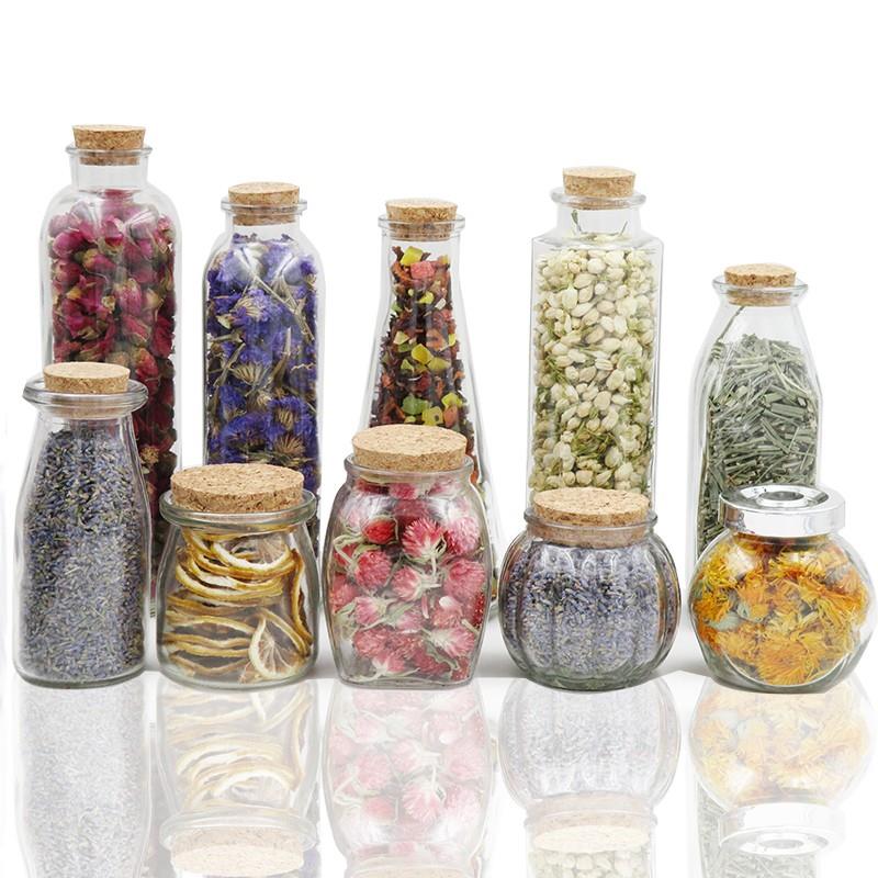 flower tea glass jar