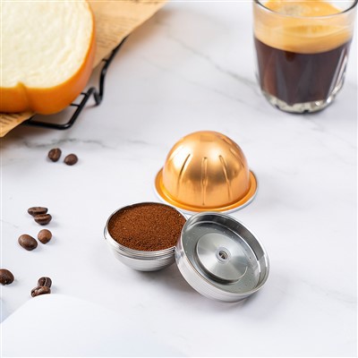 Vertuo en acier inoxydable, prochaine recharge réutilisable, filtre à café, Capsules de café de 80150230ml