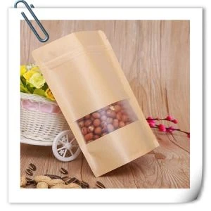 Emballage alimentaire sac en papier Kraft avec fenêtre