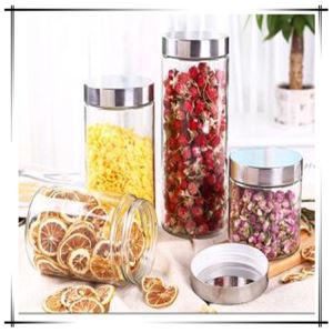 Réservoir de stockage pots en métal couvercle en verre scellé jar voyage Portable thé boîte accessoires verre cuve tea caddy emballage alimentaire